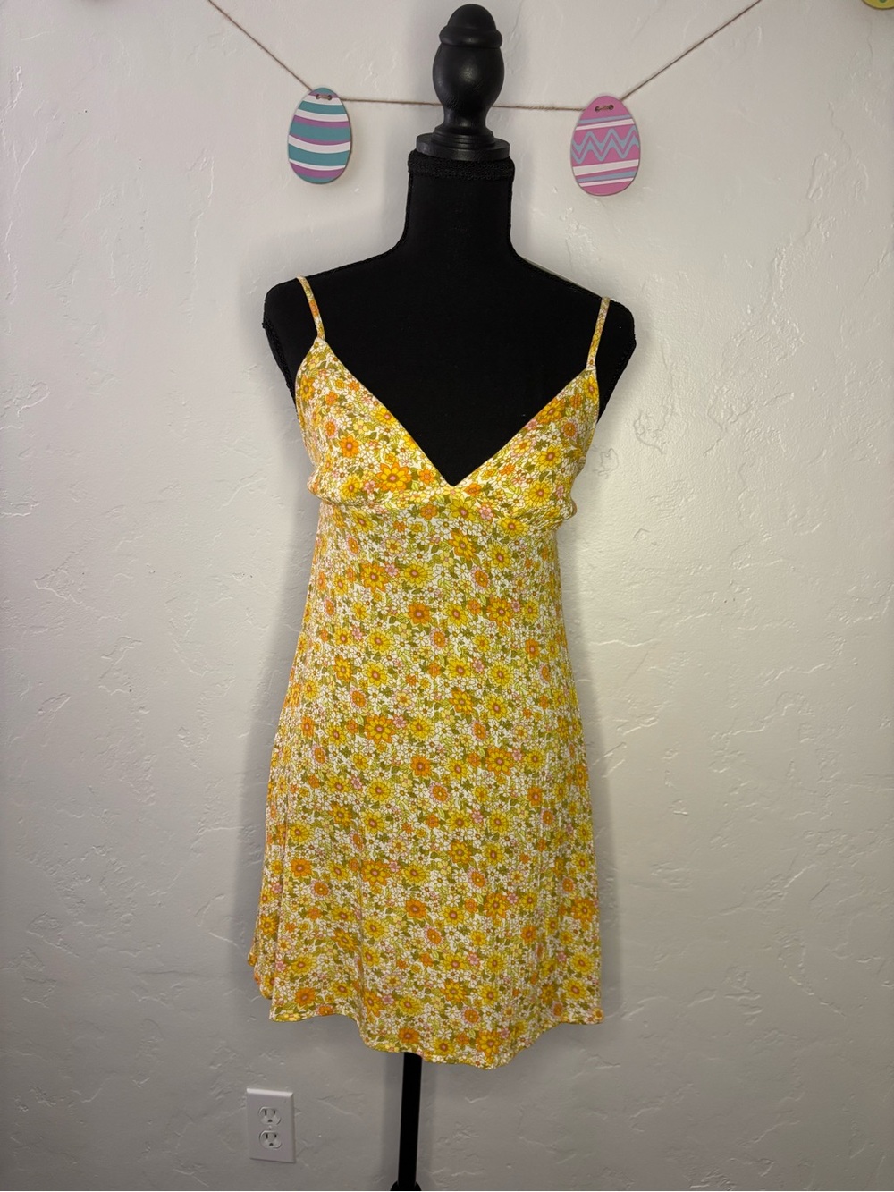 Billabong Yellow Floral Slip Dress